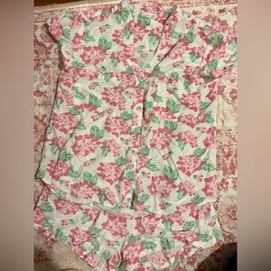 Mary Square Pink Hydrangea PJ Set